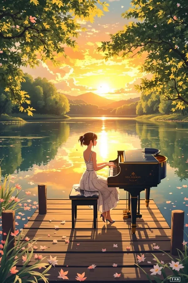 钢琴湖的夏天 番剧封面海报